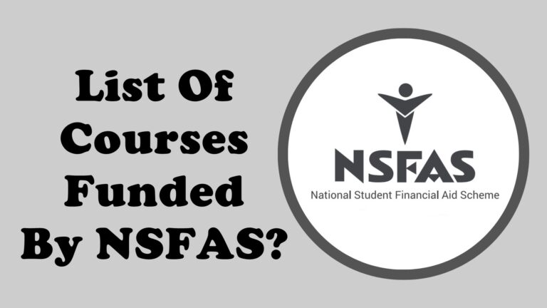 List Of Courses Funded By NSFAS