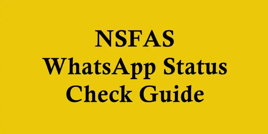 nsfas whatsapp status method
